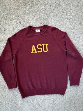 Hillflint ASU Arizona State University Knit Sweater Maroon/Gold Men's Size 2XL
